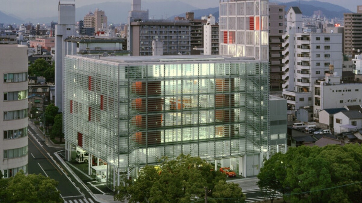Vista de la estación de bomberos Foto: archdaily
