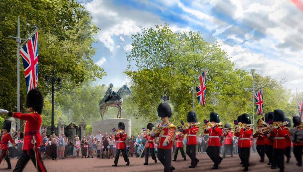 Una impecable guardia de honor desfila en uniformes rojos y sombreros de piel de oso a lo largo de una avenida arbolada engalanada con banderas Union Jack, creando un espectáculo emblemático que realza el entorno. En las cercanías, el prestigioso Monumento a la Reina Isabel II y la majestuosa estatua ecuestre aportan un aura histórica y distinción al área. Esta excepcional ubicación no solo ofrece un vibrante ambiente cultural para sus residentes e inversionistas, sino que también representa una oportunidad única para formar parte de una de las zonas más exclusivas y codiciadas del sector inmobiliario premium.